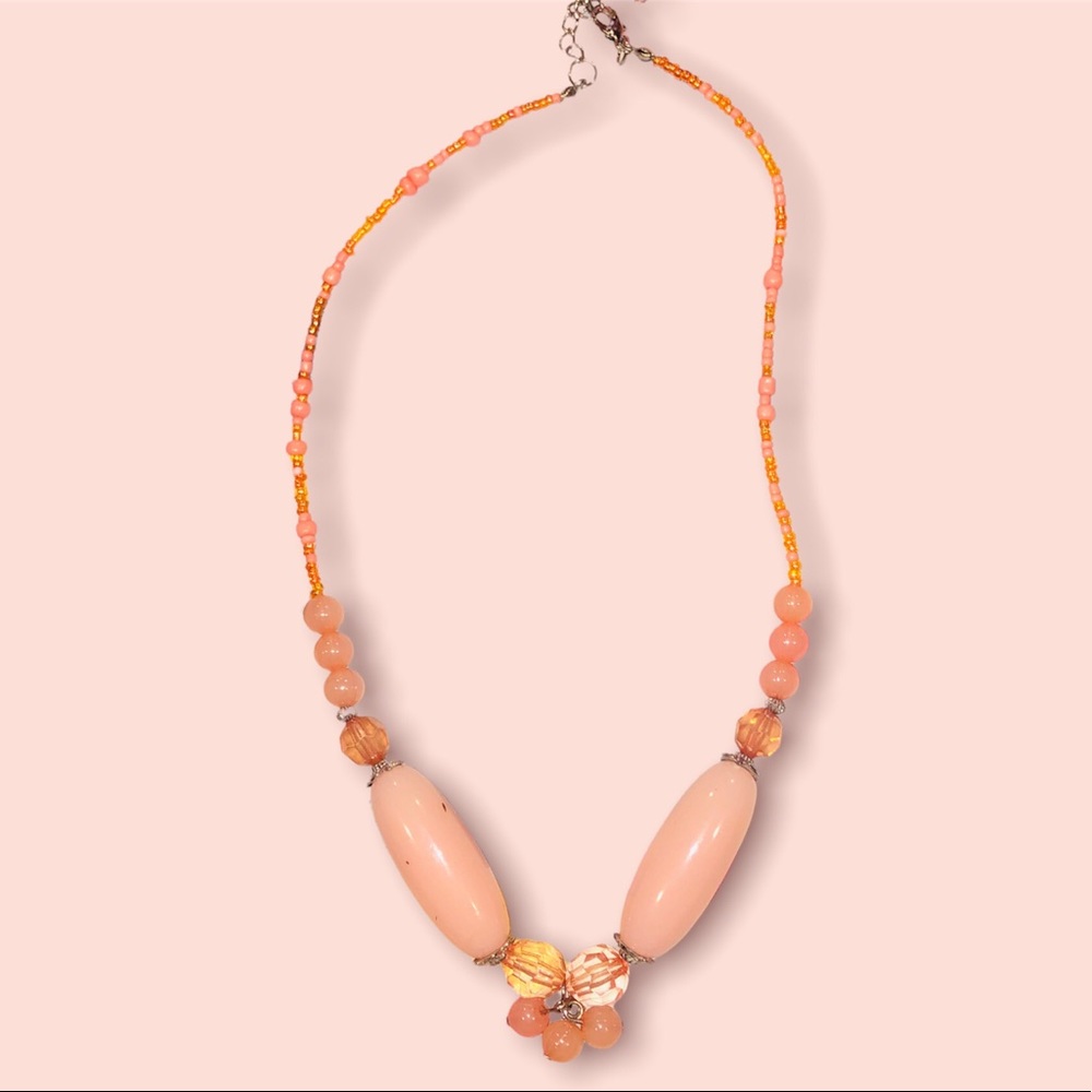 Pink beaded necklace